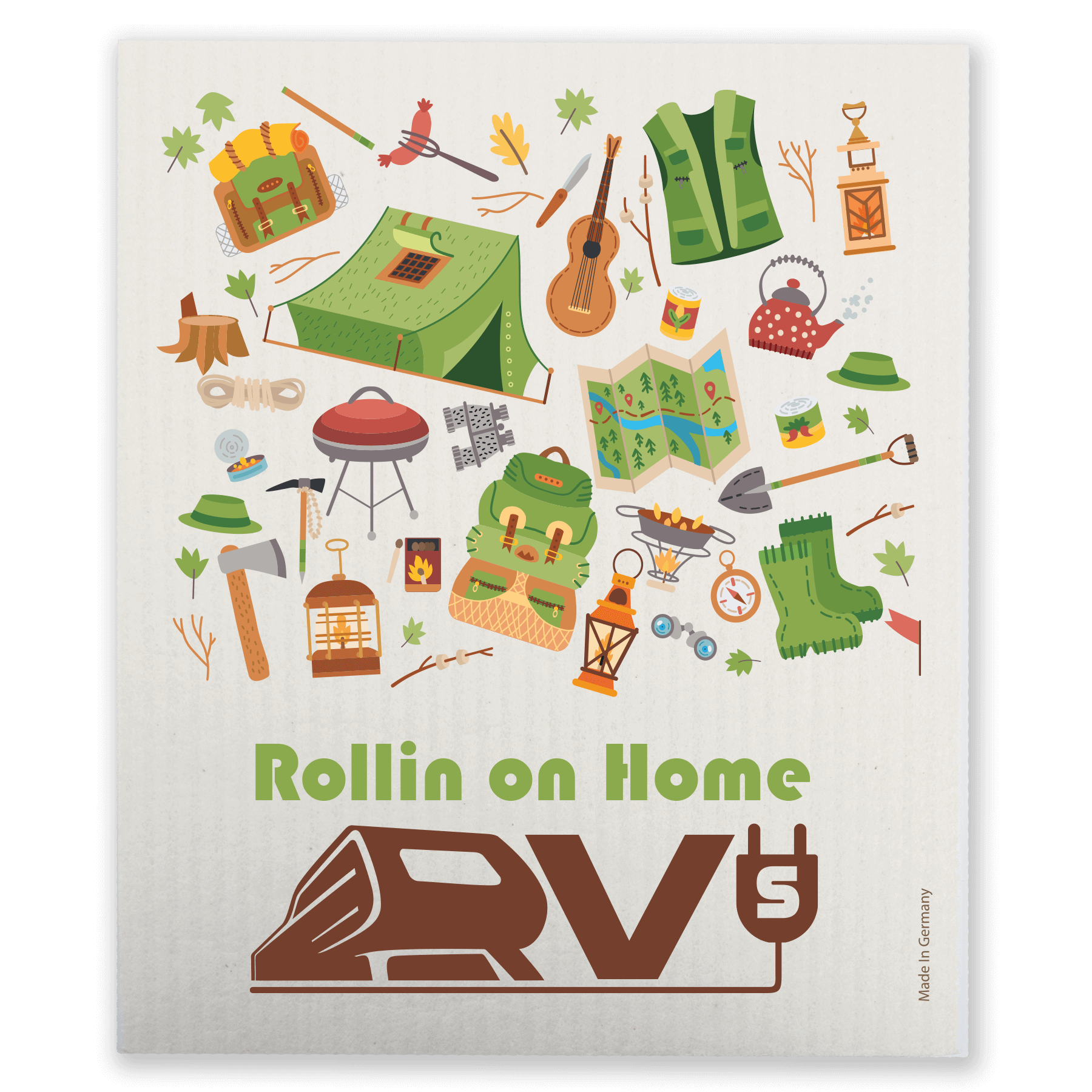 Camping Stock Graphic with Imprint